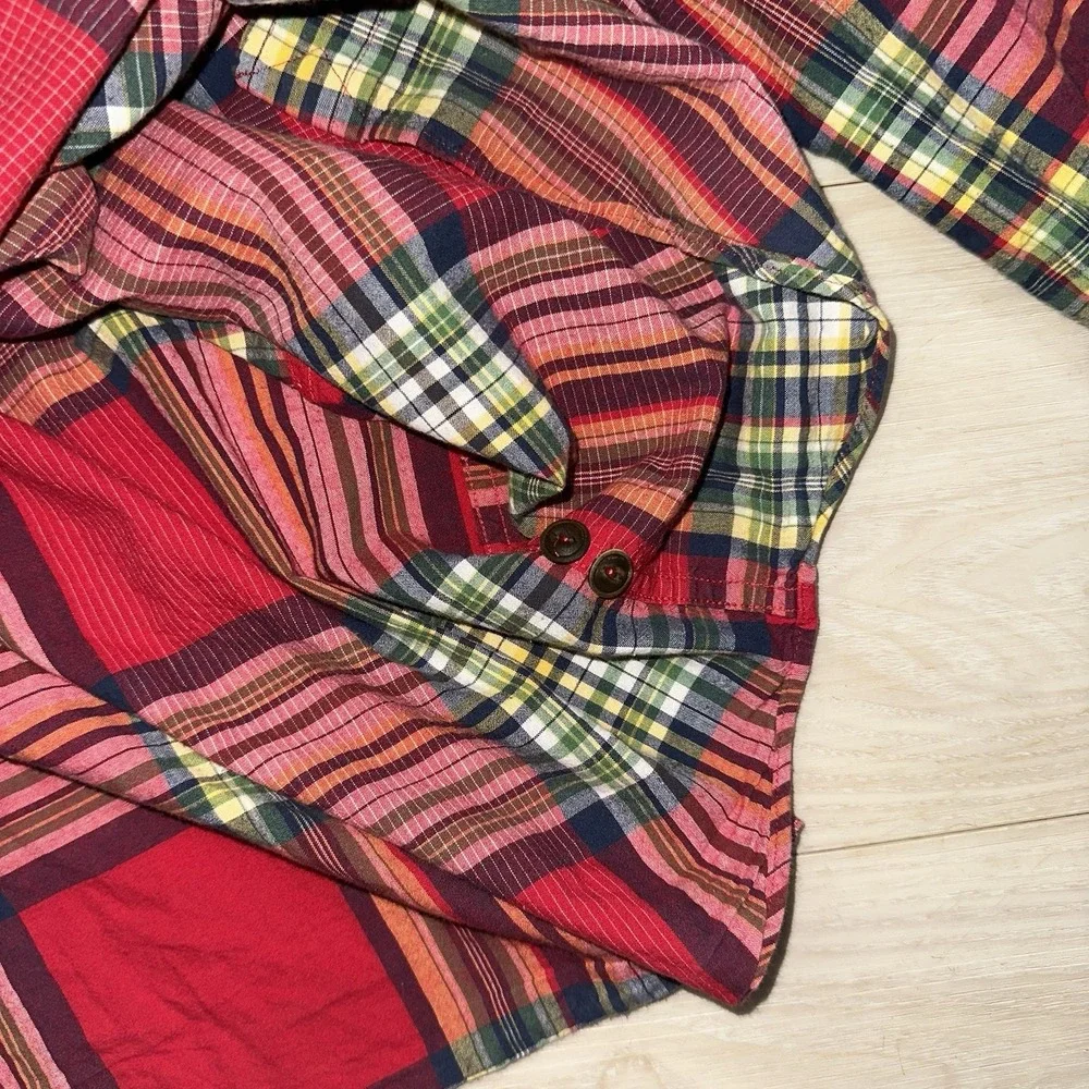 Vintage Polo Ralph Lauren Navajo Aztec Men Sz M Multicolor Plaid Button Up Shirt